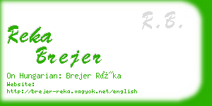 reka brejer business card